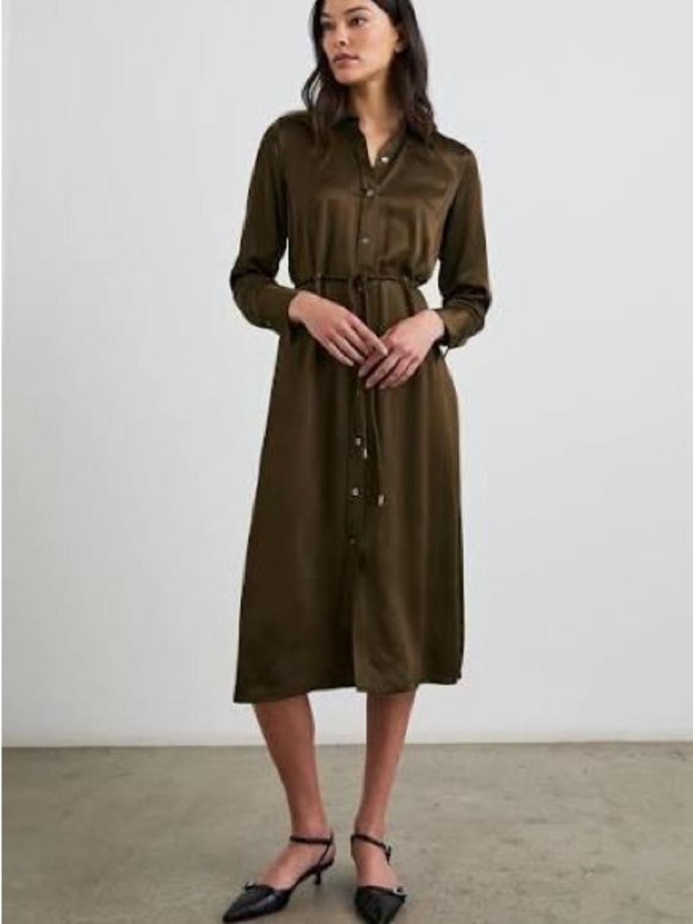 Rails Anina Dress in Dark Moss